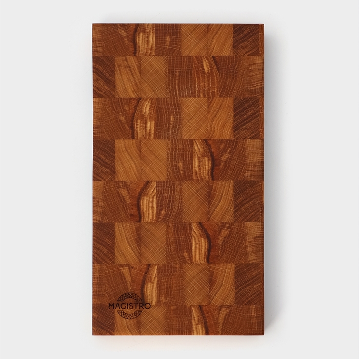 Доска разделочная Magistro, дуб, с металлической гастроёмкостью, 30,5&times;16,5&times;5 см, в крафтовой коробке