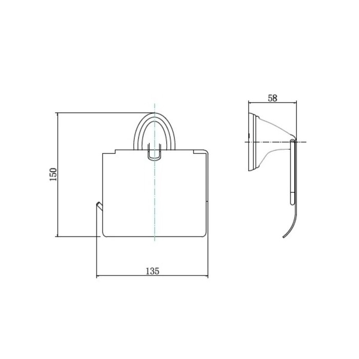 Держатель для туалетной бумаги с крышкой Штольц St&ouml;lz &laquo;Шарм&raquo;