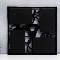 Фоторамка пластик на 4 фото 10х15 см "Спорт" чёрный 33х34,5 см Фоторамка пластик на 4 фото 10х15 см "Спорт" чёрный 33х34,5 см