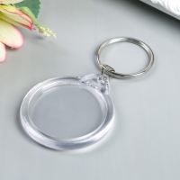 Заготовка брелок круг набор 2 детали (вставка 32х32) 4х4 см