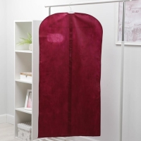 Чехол для одежды с окном, 60×120 см, спанбонд, цвет бордо Чехол для одежды с окном, 60×120 см, спанбонд, цвет бордо