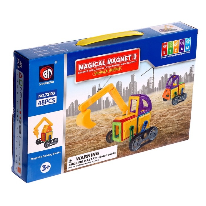 Конструктор магнитный &laquo;Магический магнит&raquo;, 48 деталей