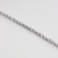 Нить для плетения, d = 4 мм, 15 &plusmn; 1 м, цвет серебряный