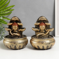 Фонтан настольный от сети, подсветка "Будда и рука" МИКС 20х16х16 см Фонтан настольный от сети, подсветка "Будда и рука" МИКС 20х16х16 см