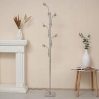 Торшер "Зигзаг" 15Вт 5хLED 4000К хром 40х40х180 см