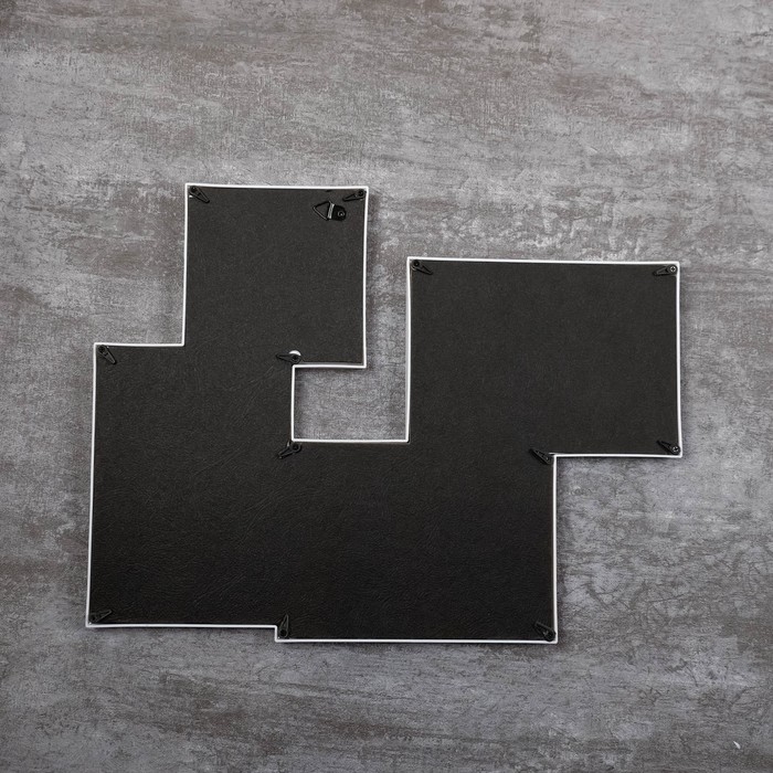 Фоторамка пластик на 4 фото 10х10, 10х15 см Фоторамка пластик на 4 фото 10х10, 10х15 см "Простая" белая 29х37,5 см