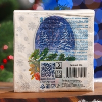 Новый год. Салфетки бумажные Art Bouquet "Зимний лес", 3 слоя, 24x24, 25 листов Новый год. Салфетки бумажные Art Bouquet "Зимний лес", 3 слоя, 24x24, 25 листов