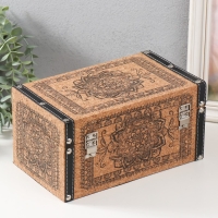 Шкатулка дерево кожзам под пробку "Узор цветок мехенди" 24х14х12 см Шкатулка дерево кожзам под пробку "Узор цветок мехенди" 24х14х12 см