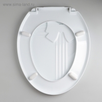 Сиденье для унитаза с крышкой «Комфорт Люкс», 44,5×37 см, белое Сиденье для унитаза с крышкой «Комфорт Люкс», 44,5×37 см, белое