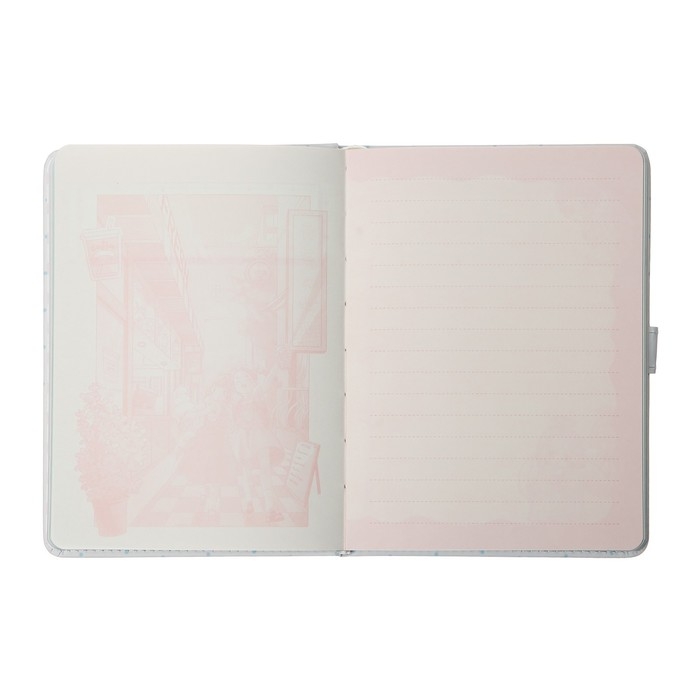 Записная книжка подарочная, А6, 112 листов, цветной блок, с фигурным хлястиком, обложка пвх, "Аниме", МИКС