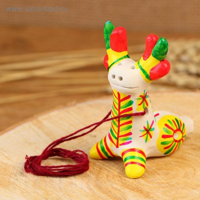 Филимоновская игрушка - свисток &laquo;Олень&raquo;