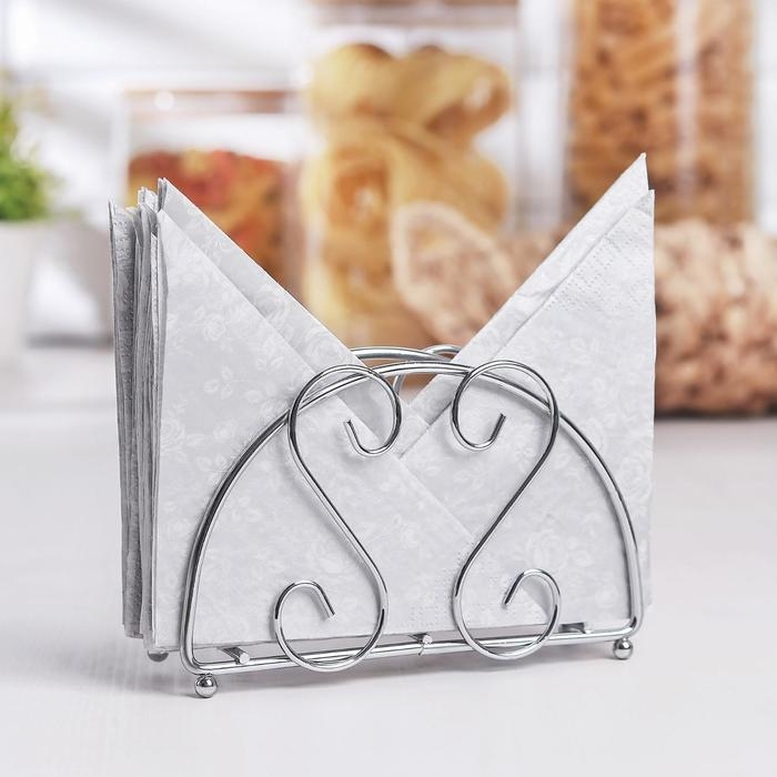 Салфетница Доляна &laquo;Завитки&raquo;,13,5&times;3,5&times;9 см