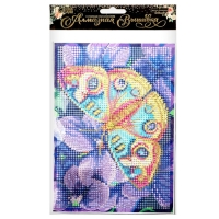 Алмазная мозаика с полным заполнением на холсте &laquo;Бабочка&raquo;, 15 х 21 см