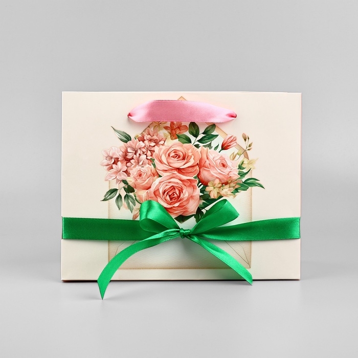 Пакет ламинированный с лентой &laquo;Для тебя&raquo;, MS 23 &times; 10 &times; 18 см