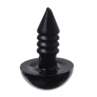 Глаза винтовые с заглушками, набор 40 шт., размер 1 шт. &mdash; 1 см, цвет чёрный