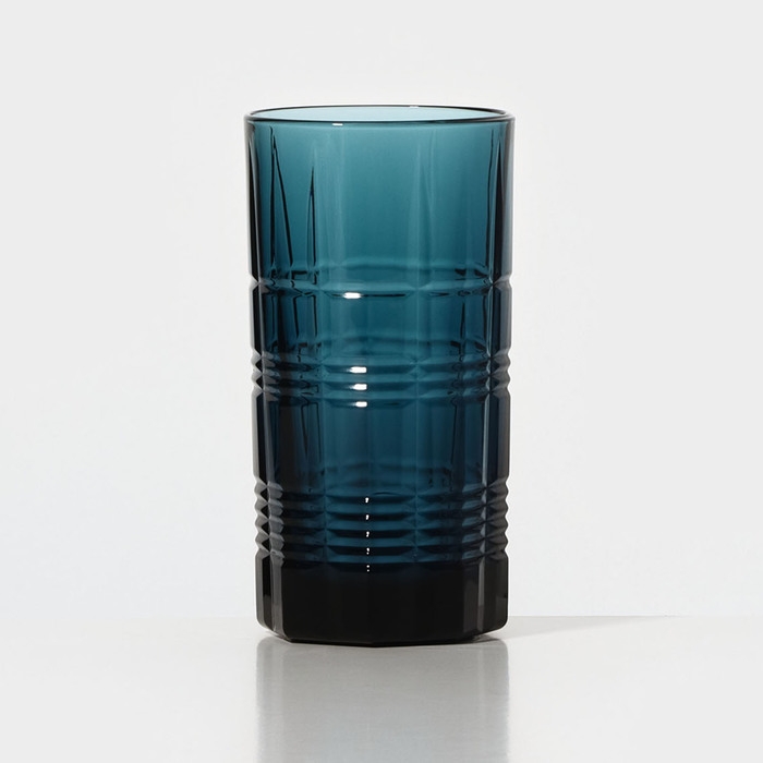 Стакан высокий стеклянный &laquo;Даллас&raquo;, 380 мл, цвет лондон топаз