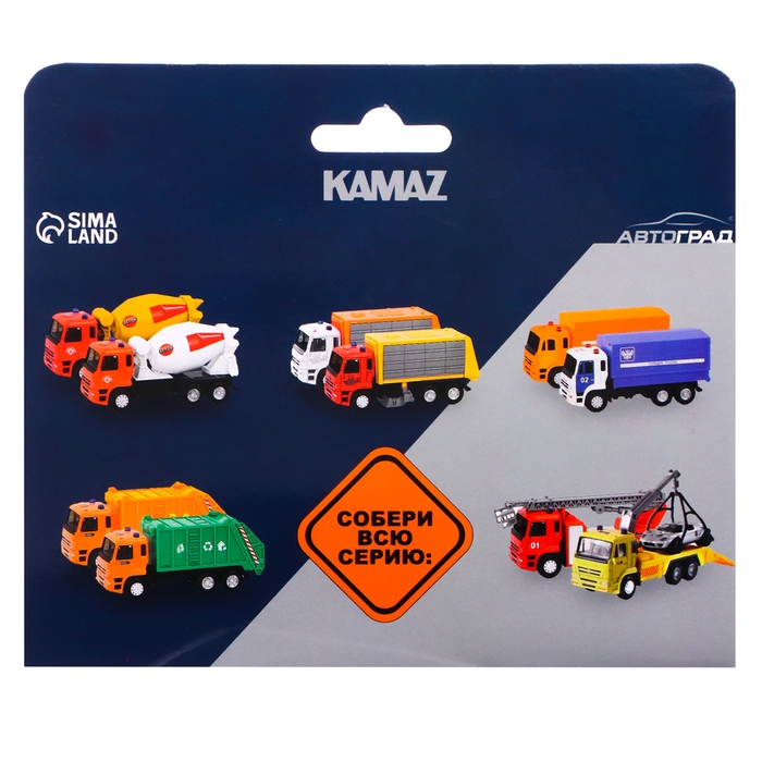Грузовик металлический «КАМАЗ. Мусоровоз», 1:54, инерционный Грузовик металлический «КАМАЗ. Мусоровоз», 1:54, инерционный