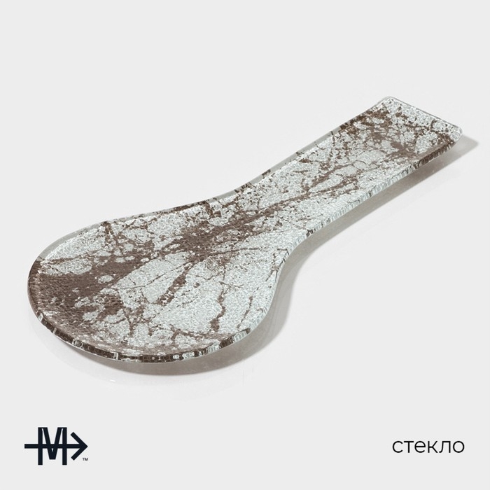 Подставка под ложку Magistro &laquo;Мрамор&raquo;, 24&times;11&times;1 см, цвет белый