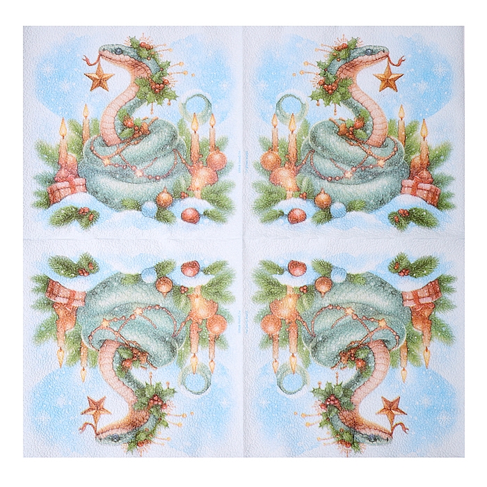 Салфетки новогодние бумажные «С Новым Годом», двухслойные, 33х33 см, 20 шт. Салфетки новогодние бумажные «С Новым Годом», двухслойные, 33х33 см, 20 шт.