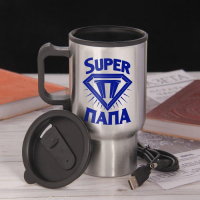 Термокружка с USB «Супер папа», 450 мл Термокружка с USB «Супер папа», 450 мл
