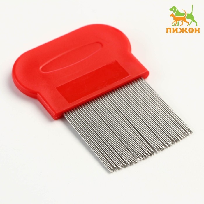 Расческа-гребешок с длинными зубьями, 8 х 5,5 см, красная Расческа-гребешок с длинными зубьями, 8 х 5,5 см, красная
