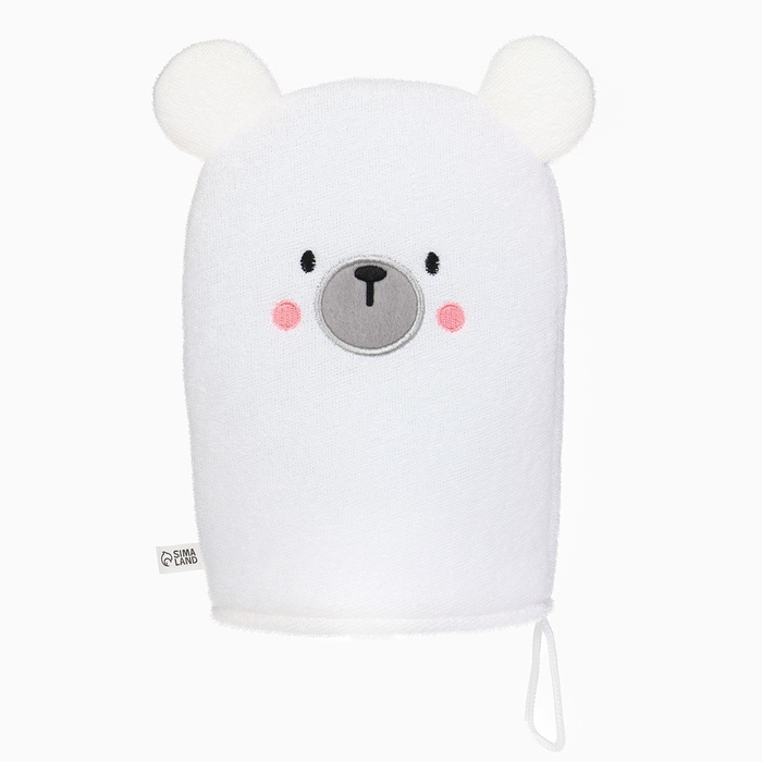 Детская мочалка для купания &laquo;Медвежонок&raquo;, махра