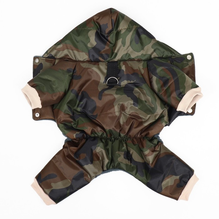 Комбинезон зимний для животных &laquo;Камуфляж&raquo;, L (ДС 28-30, ОШ 32, ОГ 36-40 см), микс