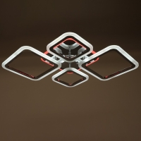 Люстра светодиодная Квадро 90Вт LED RGB 2700-4200К хром 78х48х15см