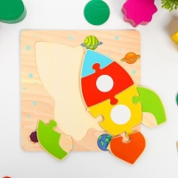 Игрушка развивающая пазл «Ракета» 0,3×15×15 см Игрушка развивающая пазл «Ракета» 0,3×15×15 см