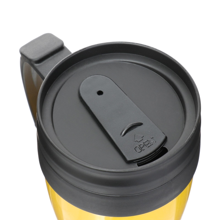 Термокружка, 400 мл, Комфорт Термокружка, 400 мл, Комфорт "Визави", 12.5 х 17 см, желтая