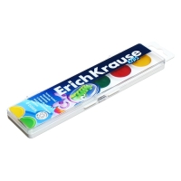 Акварель 6 цветов, ErichKrause Kids Space Animals, медовая, пластиковая коробка, европодвес