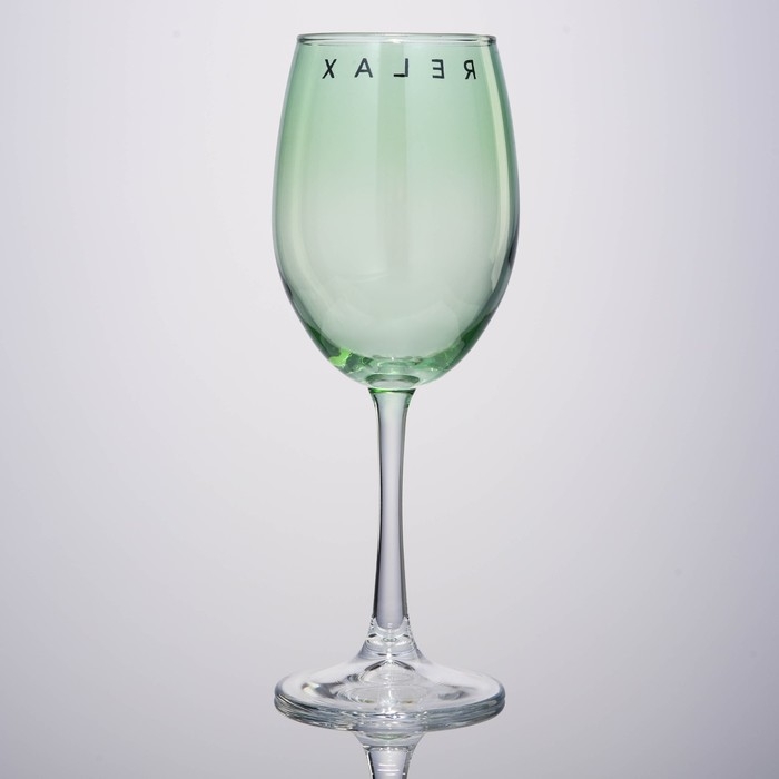 Бокал для вина &laquo;Relax&raquo;, 360 мл, зеленый