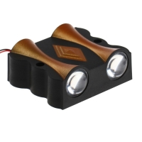 Светильник фасадный &laquo;Глосс&raquo;, FSD-046, 4 Вт, 3000К, 2 луча, IP65, 220 В, пластик, черный