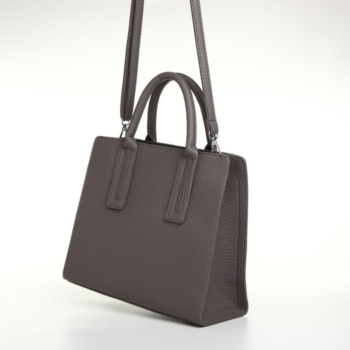 Сумка женская на молнии, TEXTURA, средний размер, цвет коричневый