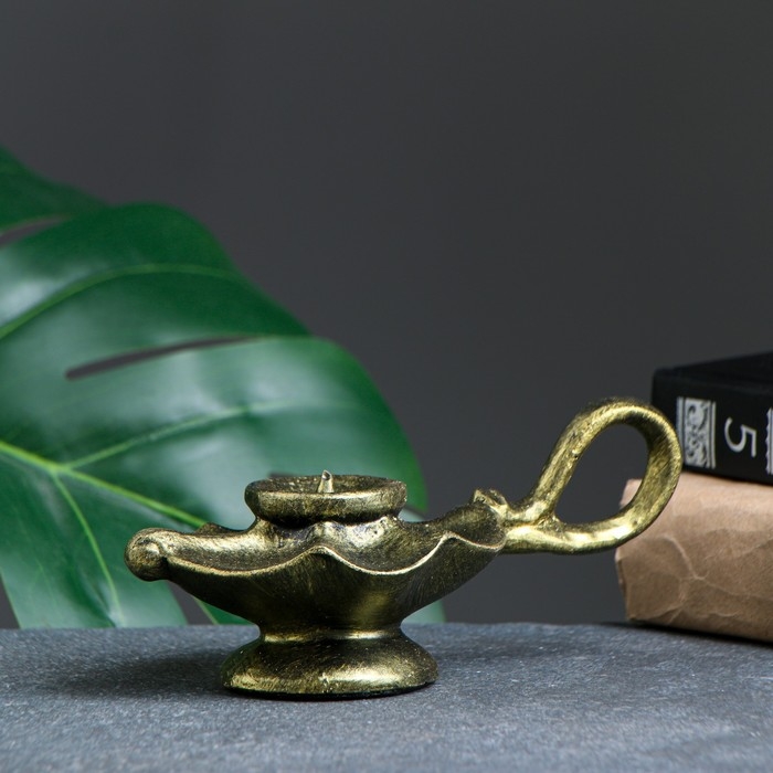 Подсвечник Подсвечник "Лампа" золото 6х7х15см