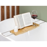 Полка для ванной SAVANNA SPA, 74-95&times;20,3&times;2,5 см, бамбук