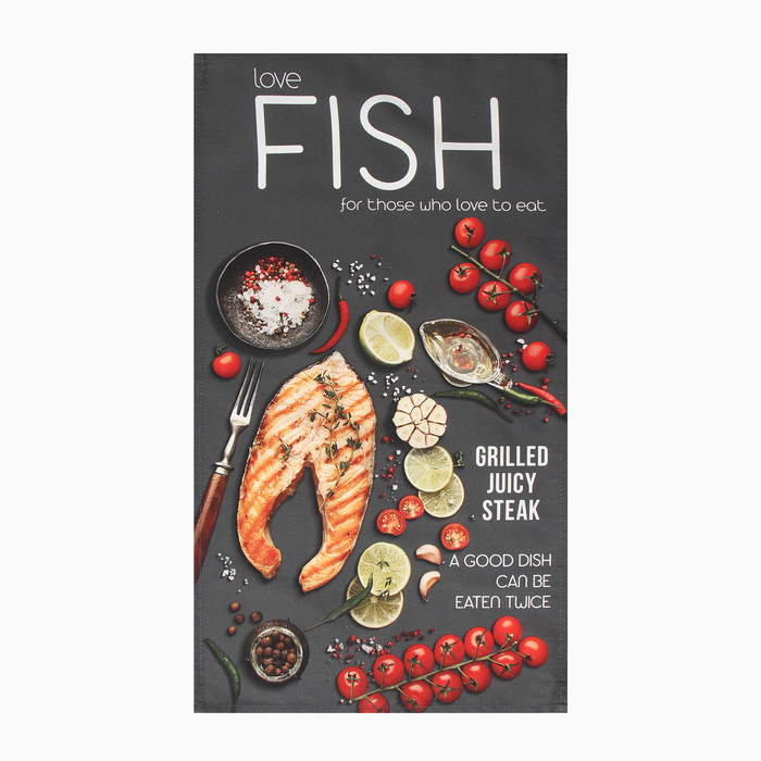 Набор полотенец "Этель" Fish dish 4 шт, 100% хлопок