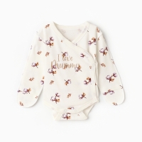 Боди-кимоно детское с длинным рукавом, цвет белый, рост 56 Боди-кимоно детское с длинным рукавом, цвет белый, рост 56