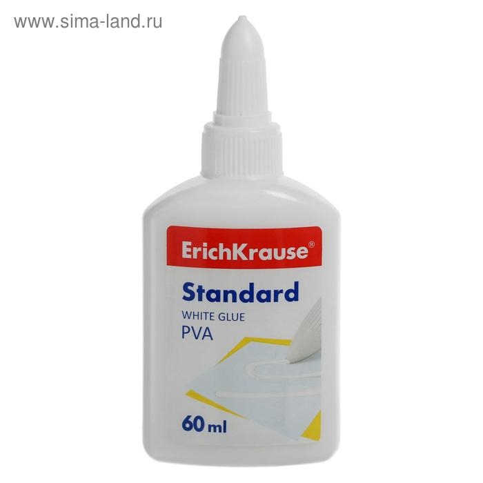 Клей ПВА ErichKrause Standard, 60 мл Клей ПВА ErichKrause Standard, 60 мл