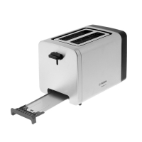 Тостер Bosch TAT4P420, 970 Вт, 6 режимов прожарки, 2 тоста, серебристо-чёрный Тостер Bosch TAT4P420, 970 Вт, 6 режимов прожарки, 2 тоста, серебристо-чёрный