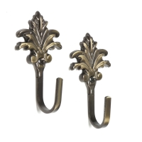 Крючок для штор KS010, однорожковый, цвет бронза Крючок для штор KS010, однорожковый, цвет бронза