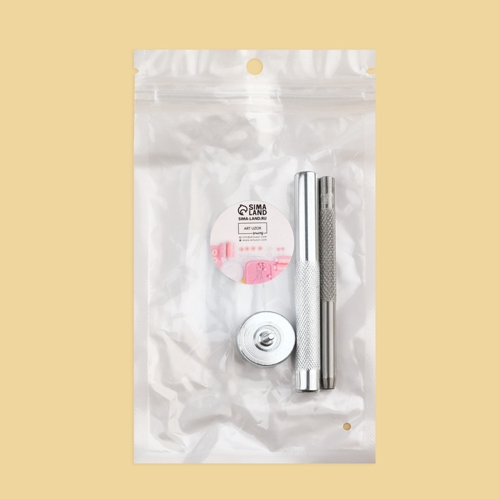 Набор инструментов для ручной установки люверсов №2, d = 4 мм, с колодцем Набор инструментов для ручной установки люверсов №2, d = 4 мм, с колодцем