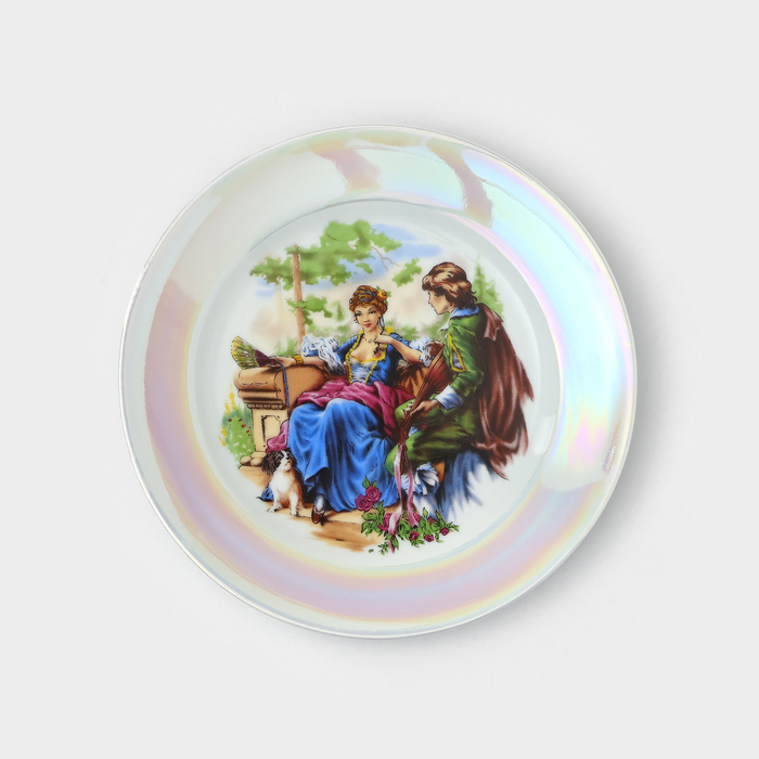 Набор тарелок фарфоровых «Мадонна», d=17 см, 6 шт, цвет МИКС Набор тарелок фарфоровых «Мадонна», d=17 см, 6 шт, цвет МИКС