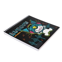 Скетчбук 190х190мм, 48 листов на гребне Kuromi, твердая обложка, блок 160г/м2 Скетчбук 190х190мм, 48 листов на гребне Kuromi, твердая обложка, блок 160г/м2