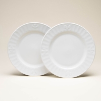 Набор фарфоровых тарелок SL Home &laquo;Винтаж фрэнч&raquo;, d=27 см, цвет белый