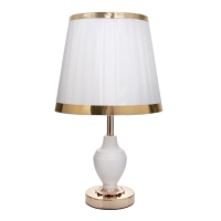 Настольная лампа Энтри 1x60Вт E27 бело-золотой 25х25х42 см RISALUX Настольная лампа Энтри 1x60Вт E27 бело-золотой 25х25х42 см RISALUX