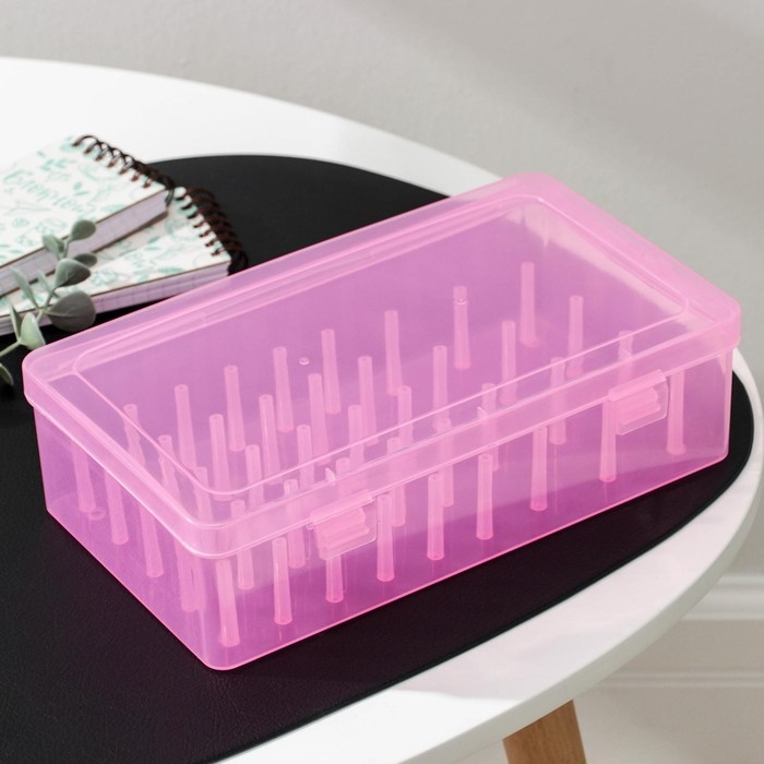 Органайзер для хранения ниток, 42 отделения, 23,5×13,5×6,5 см, цвет МИКС Органайзер для хранения ниток, 42 отделения, 23,5×13,5×6,5 см, цвет МИКС