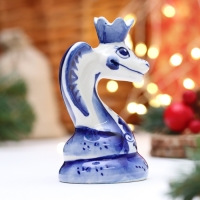 Новый год. Сувенир символ года "Змея с короной", гжель Новый год. Сувенир символ года "Змея с короной", гжель