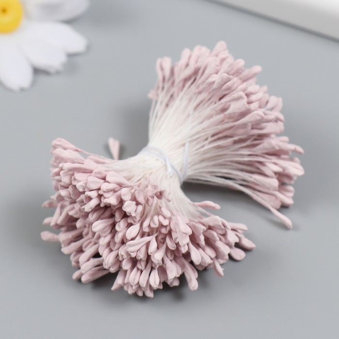 Тычинки для цветов "Серо-розовый" набор 360 шт длина 6 см