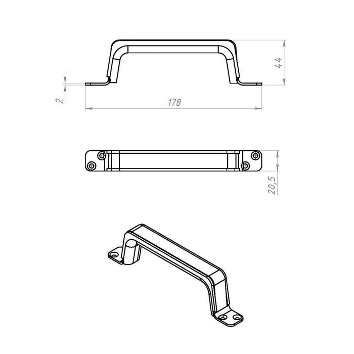 Ручка-скоба РС-100-4, покрытие цинк Ручка-скоба РС-100-4, покрытие цинк